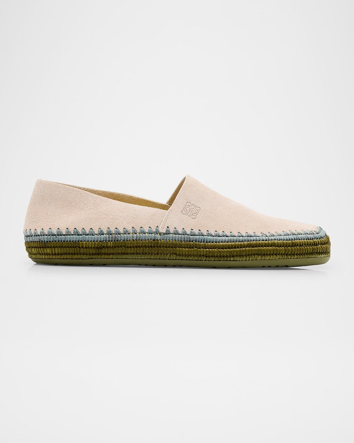Men's Rio Suede and Raffia Espadrilles Product Image