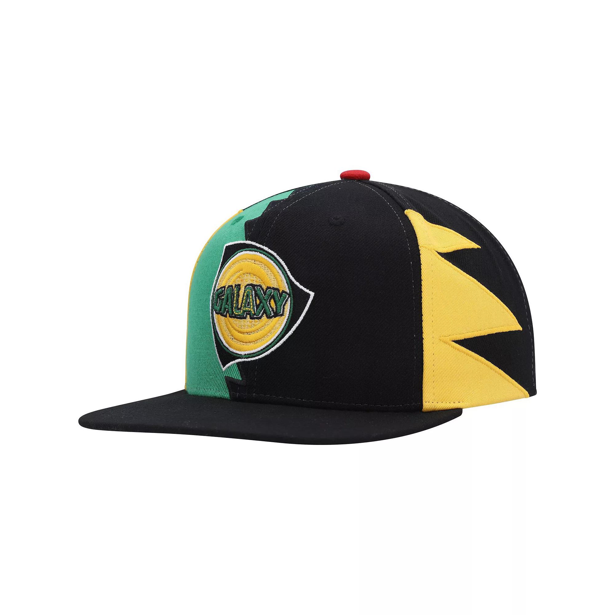 Men's Mitchell & Ness Black LA Galaxy Jersey Hook Snapback Hat Product Image