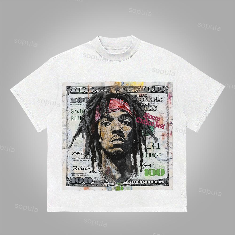 Sopula Street Money Enthusiast Graphics Cotton T-Shirt Product Image