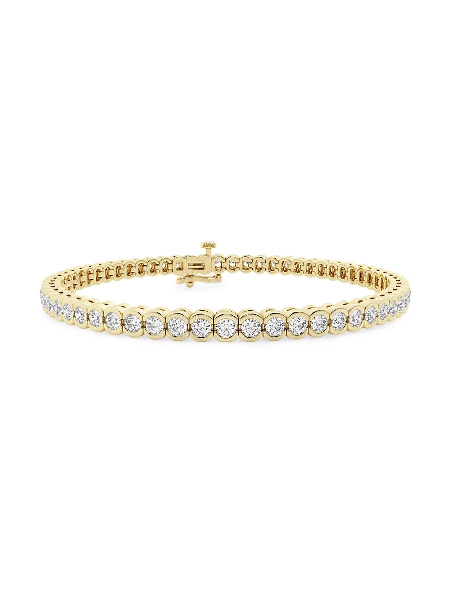 Womens 14K Yellow Gold & Round Lab-Grown Diamond Bezel Tennis Bracelet/1.00-10.00 TCW Product Image