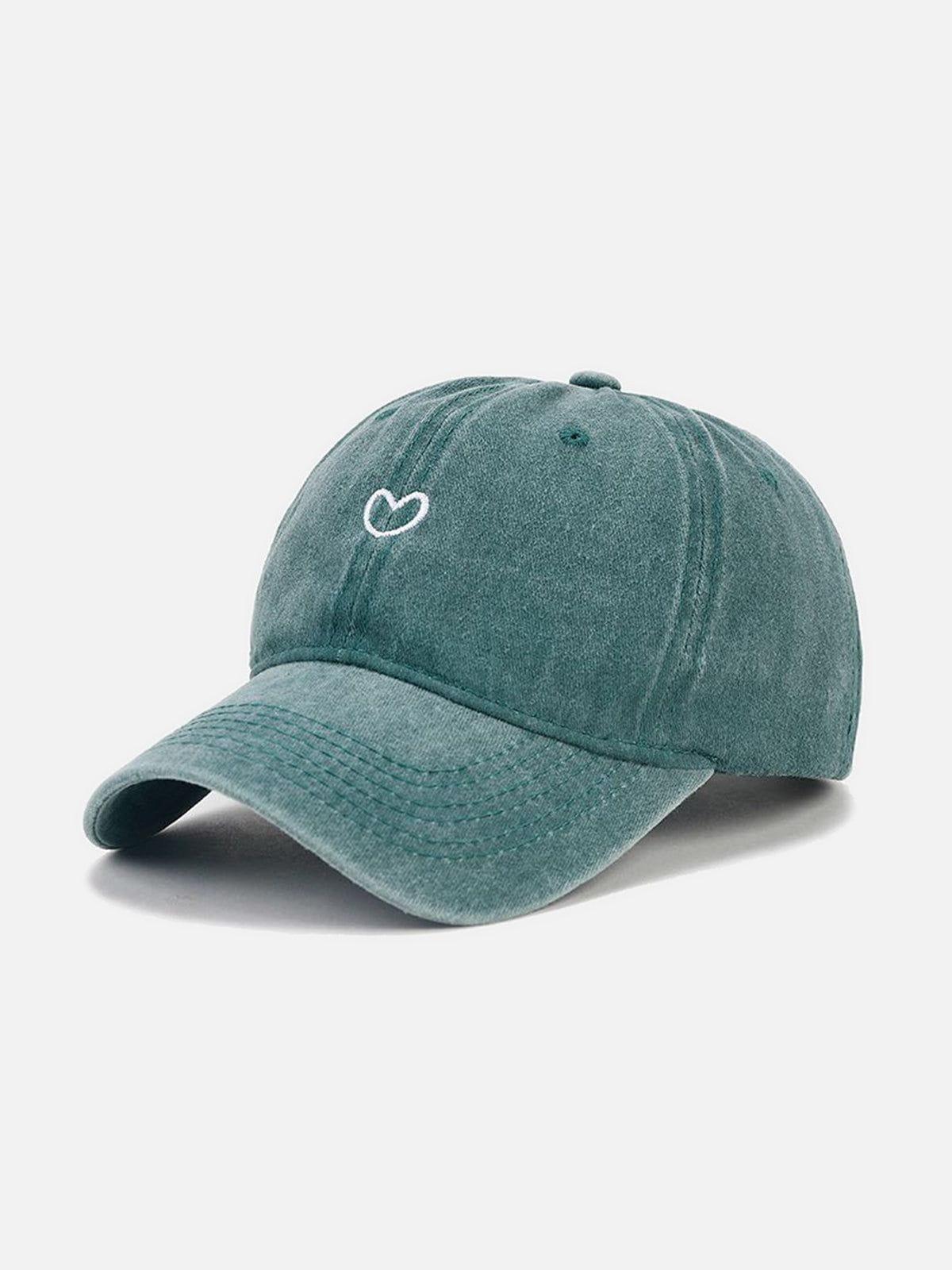 Embroidery Heart Washed Cap Product Image
