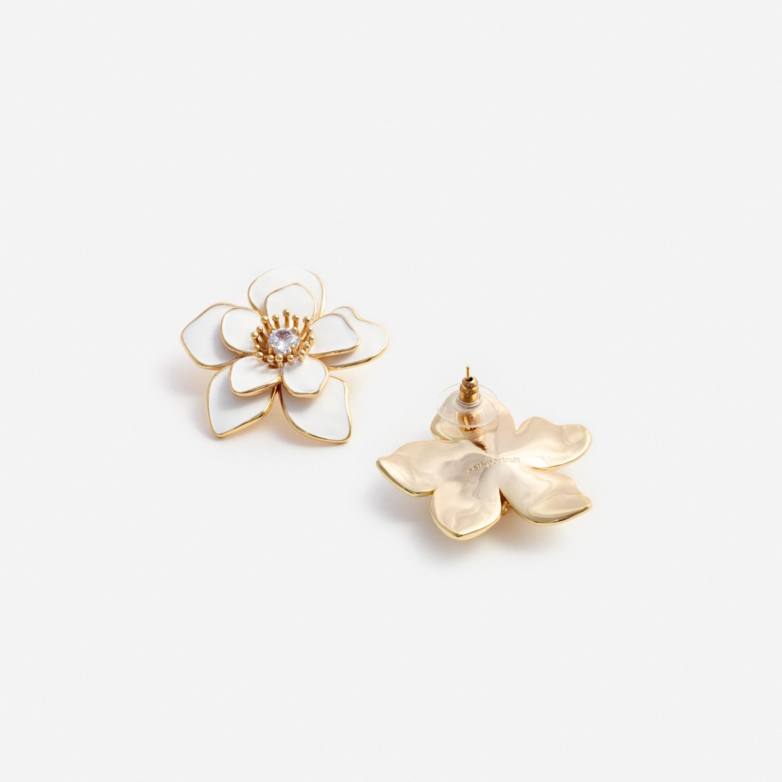 Enamel Flower Earrings Product Image