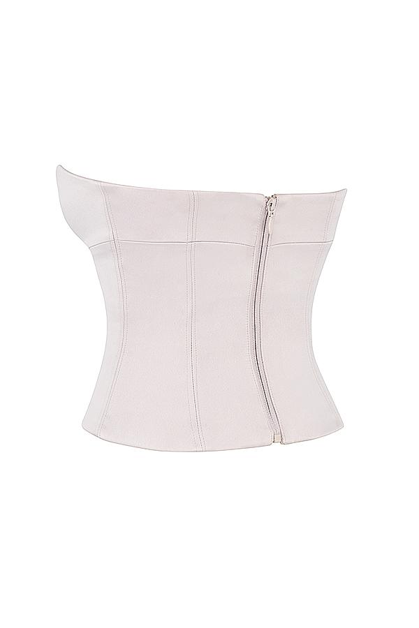 Angelica  crystal satin strapless corset Product Image