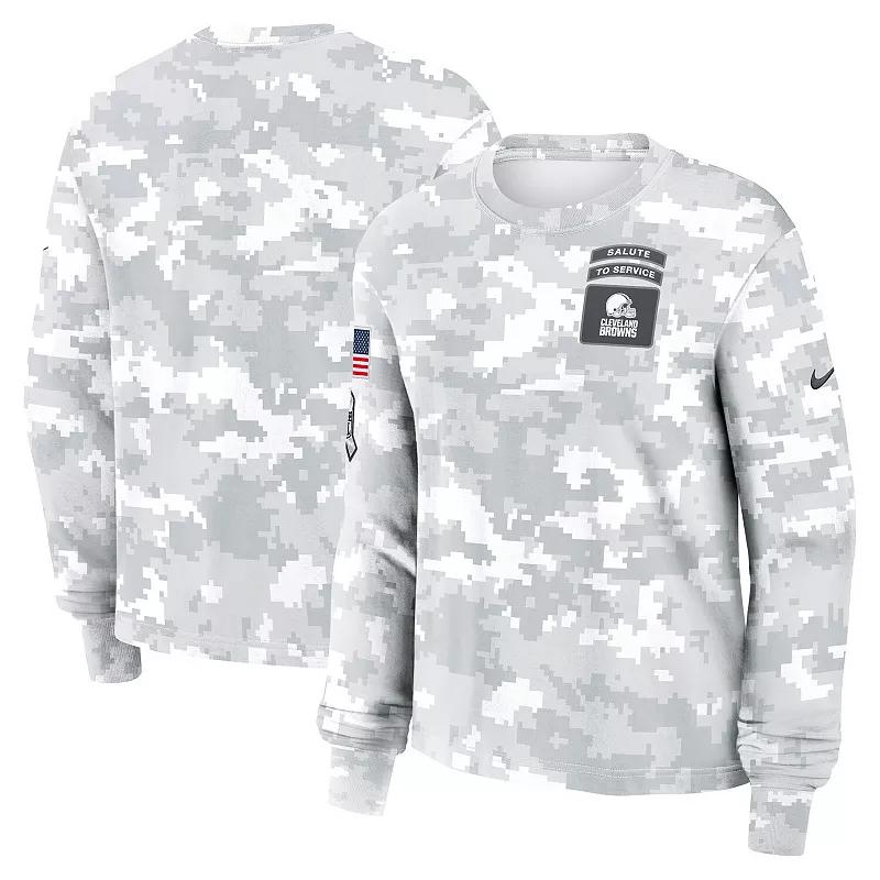 Green Bay Packers Salute to Service Edge Lockup Nike Women's Dri-FIT NFL Long-Sleeve T-Shirt Product Image