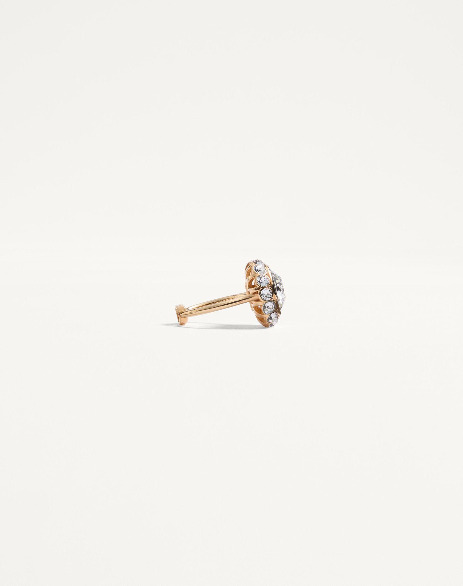 Vlogo Signature Ring In Metal, Enamel And Crystals Product Image