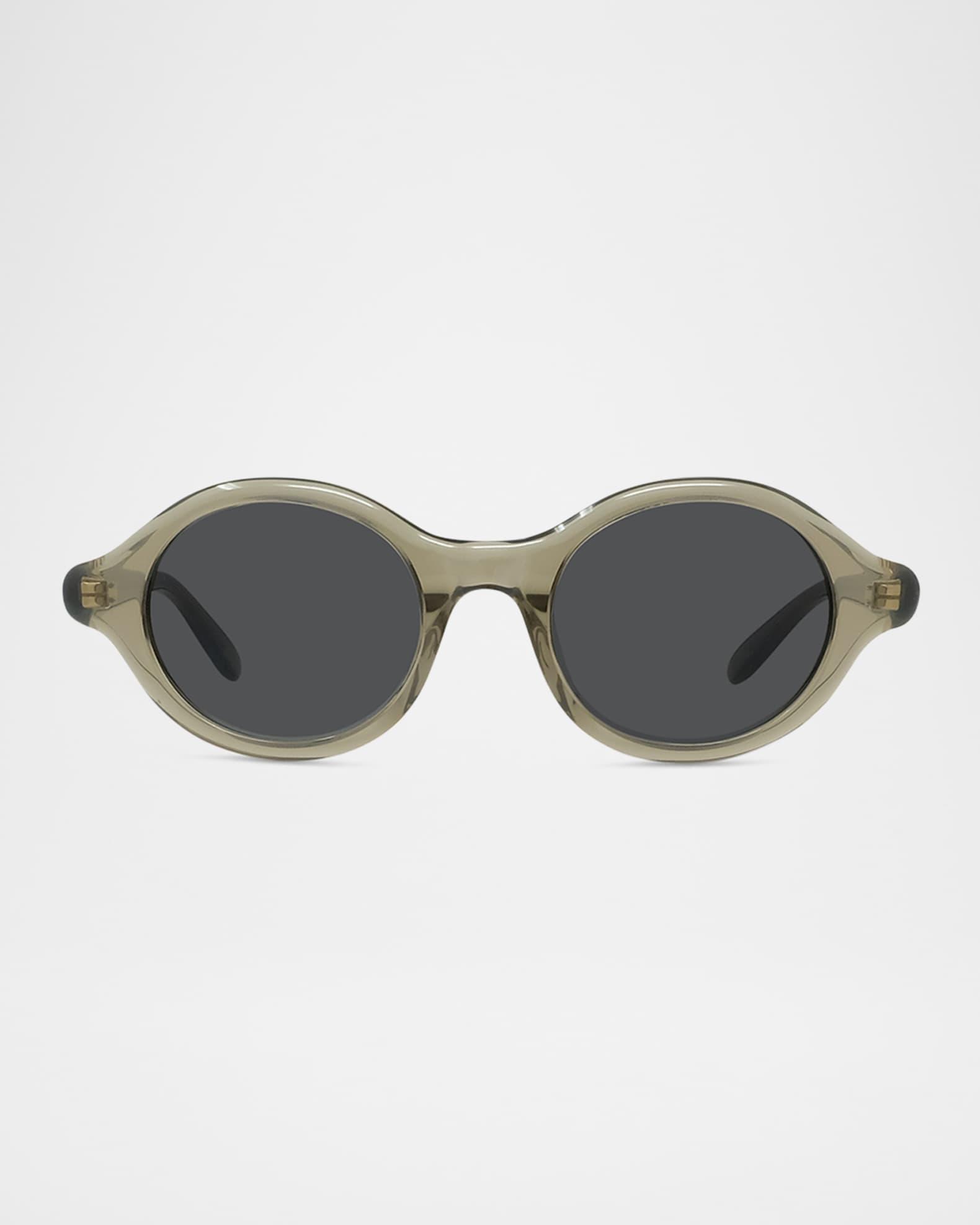 Mens Slim Acetate Round Sunglasses Product Image