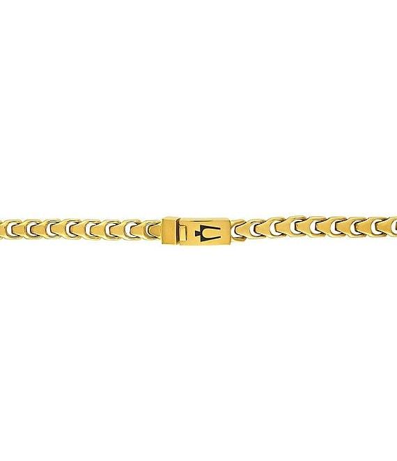 Bulova Men's Gold Tone Stainless Steel Chain Necklace Product Image