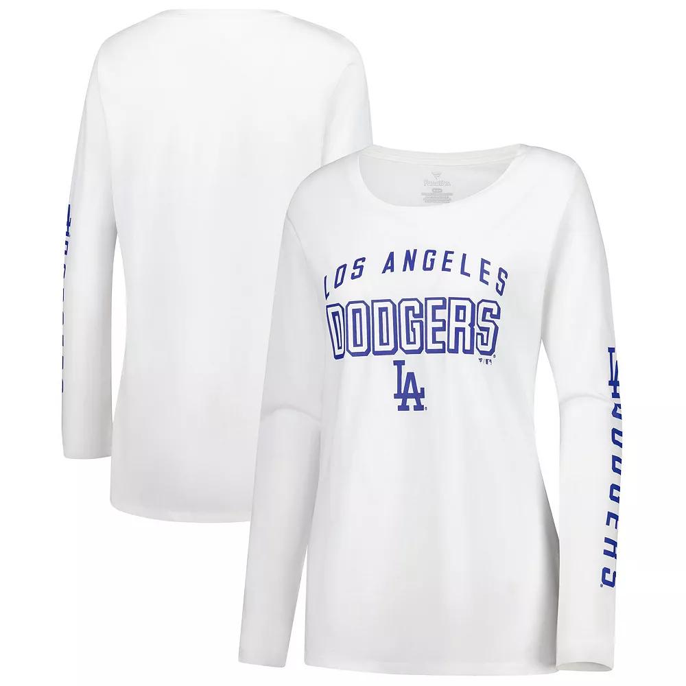 Women's Fanatics  White Los Angeles Dodgers Team Long Sleeve T-Shirt, Size: XL Product Image