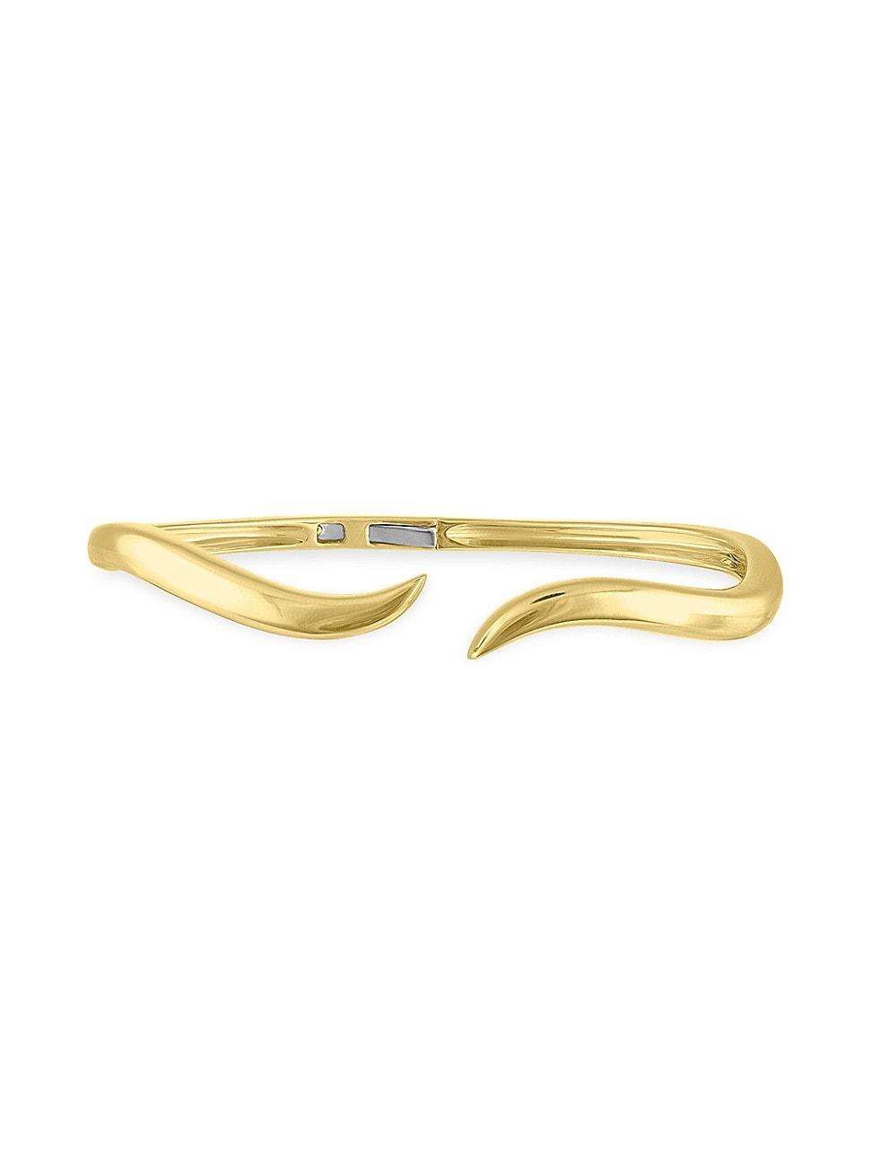 Womens Wave 14K Yellow Gold Cuff Product Image