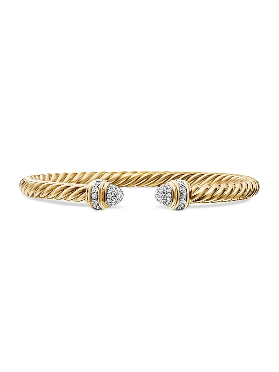 Womens Classic Cablespira Bracelet in 18K Yellow Gold Product Image