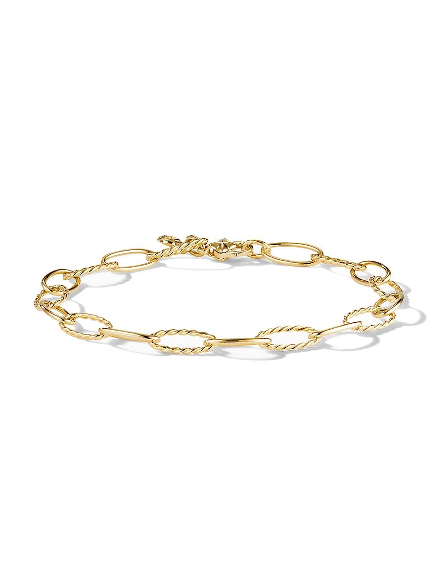 Womens Stax Oval Link Bracelet in 18K Yellow Gold Product Image