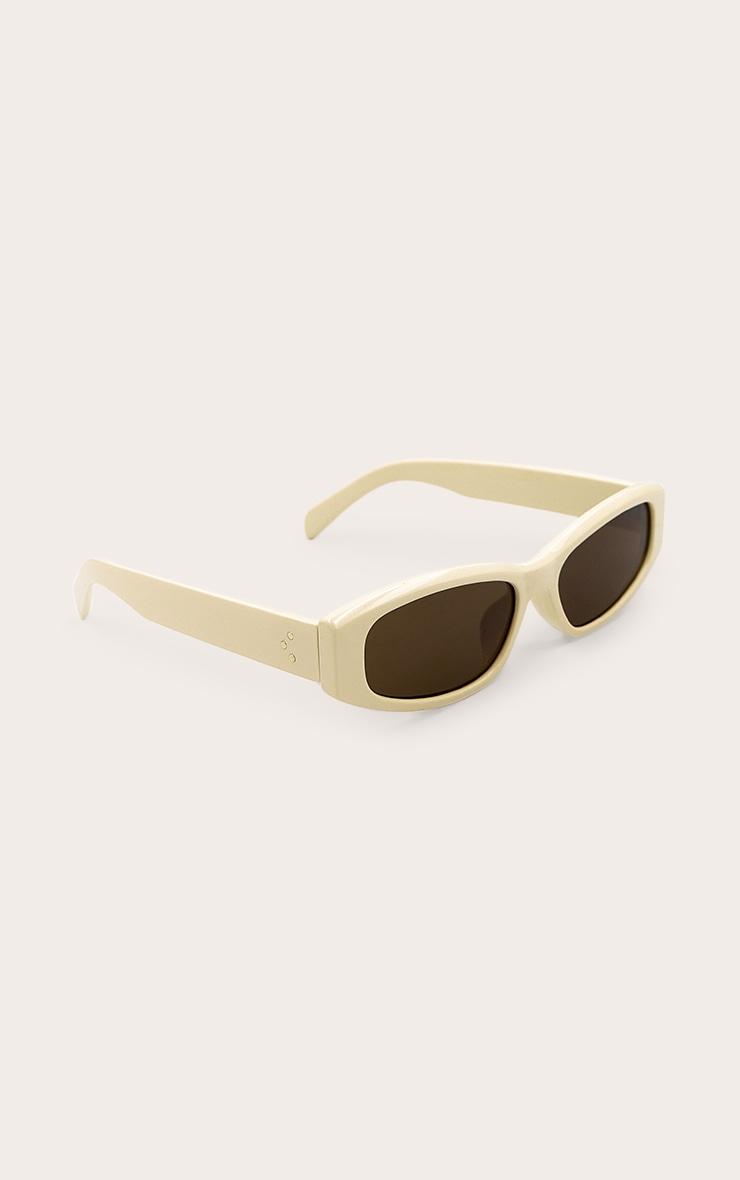 Cream Cat Eye Slim Sunglasses Product Image