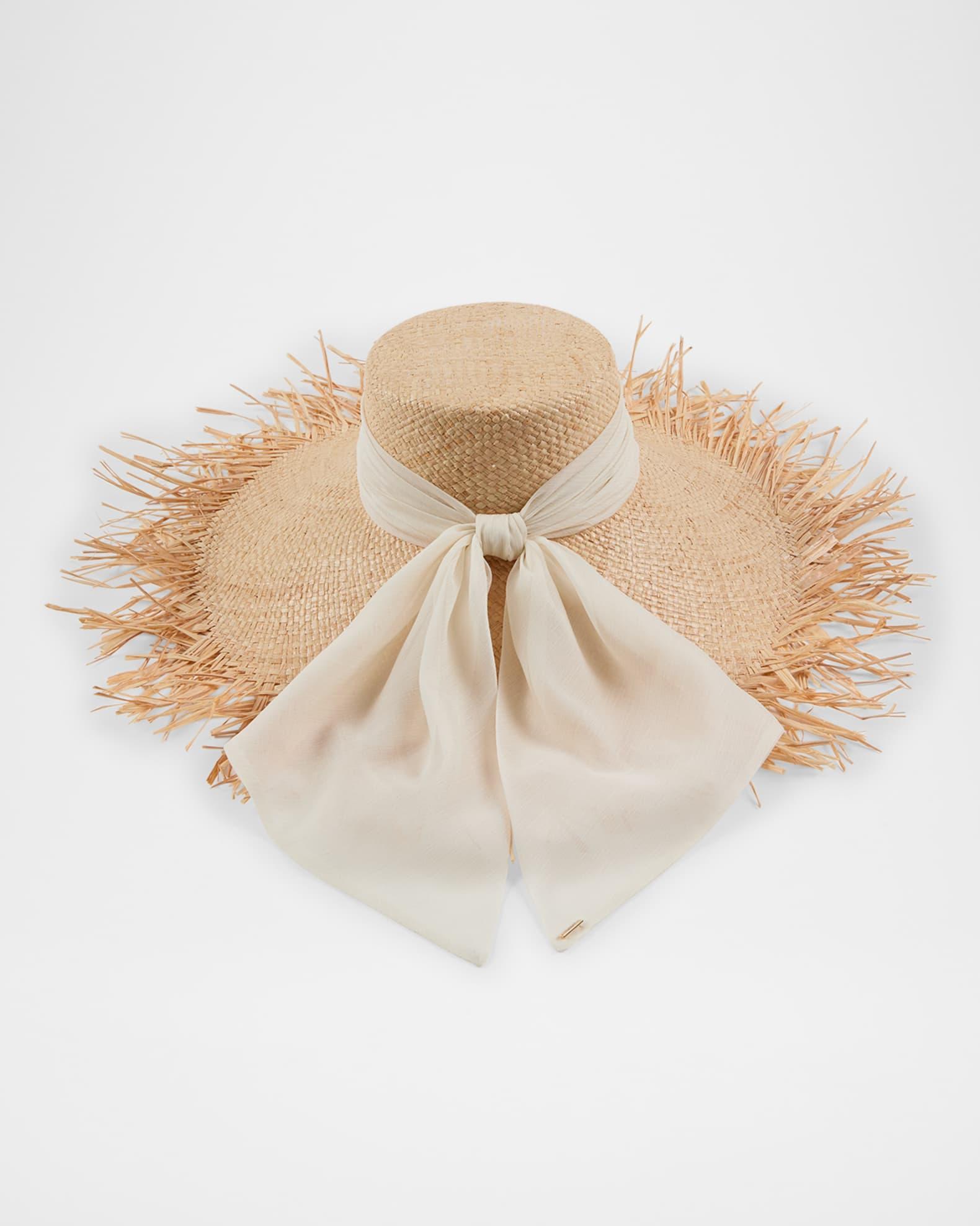 Mirabel Raffia Wide-Brim Sun Hat Product Image