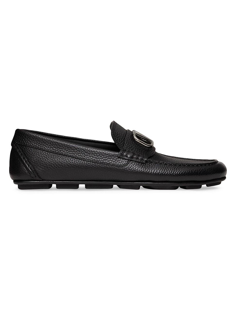 Mens VLogo Signature Grainy Calfskin Driving Shoes Product Image