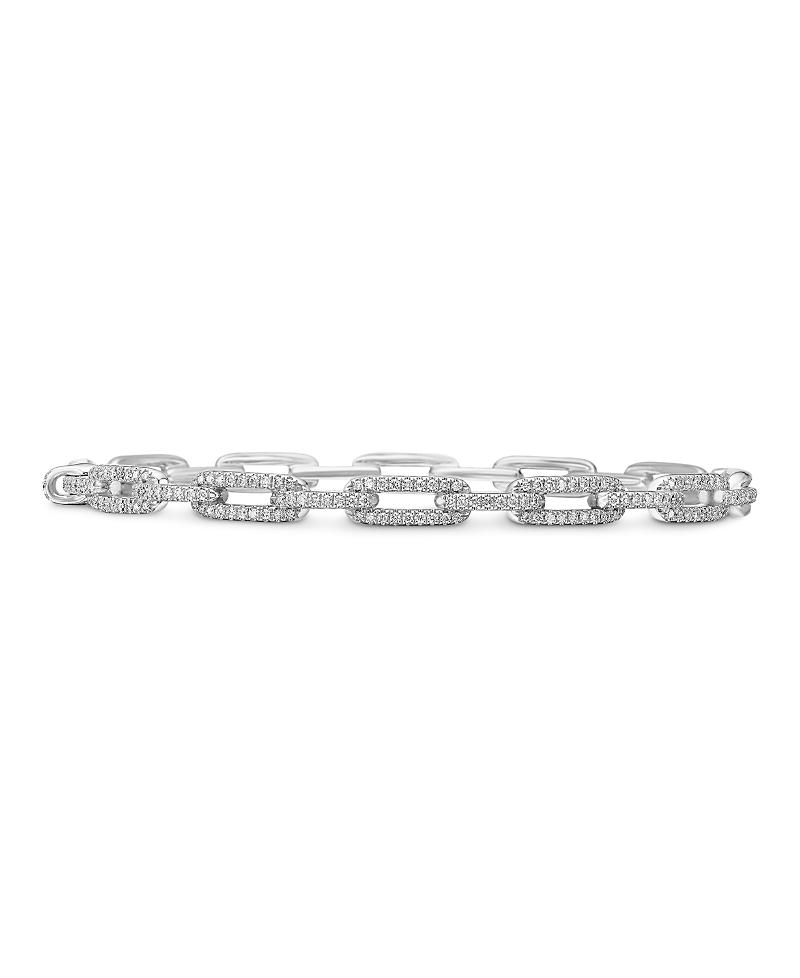 Womens Stax Chain Link Bracelet in 18K White Gold Product Image