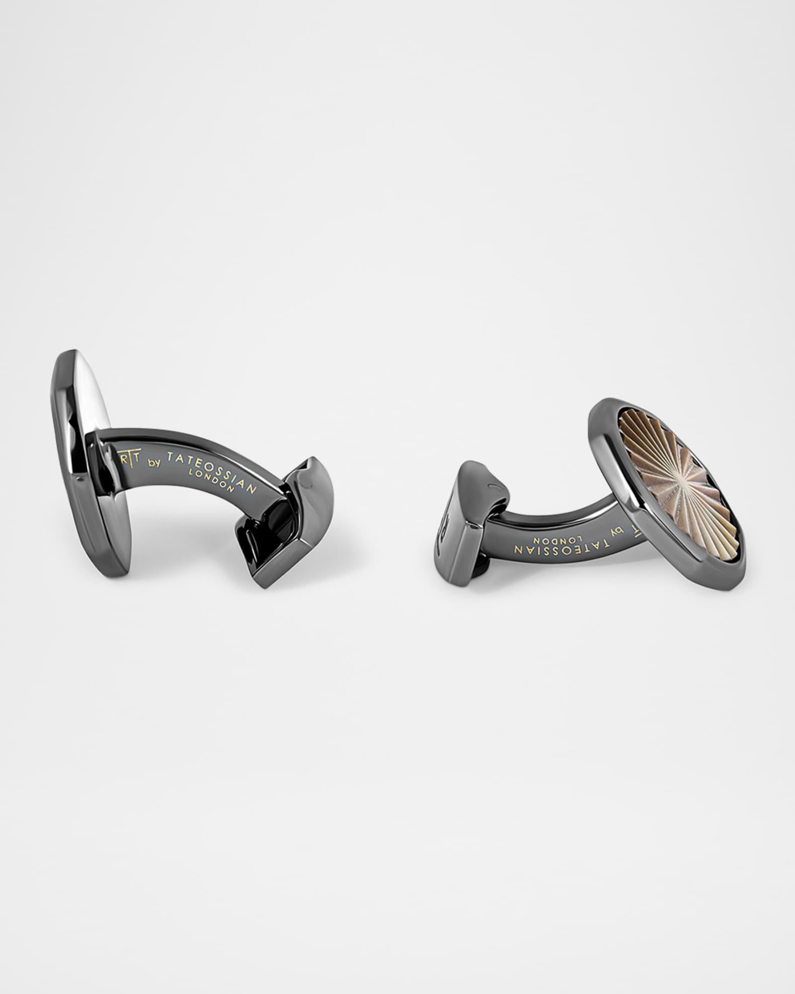 Men's Gunmetal Mother-Of-Pearl Cufflinks Product Image