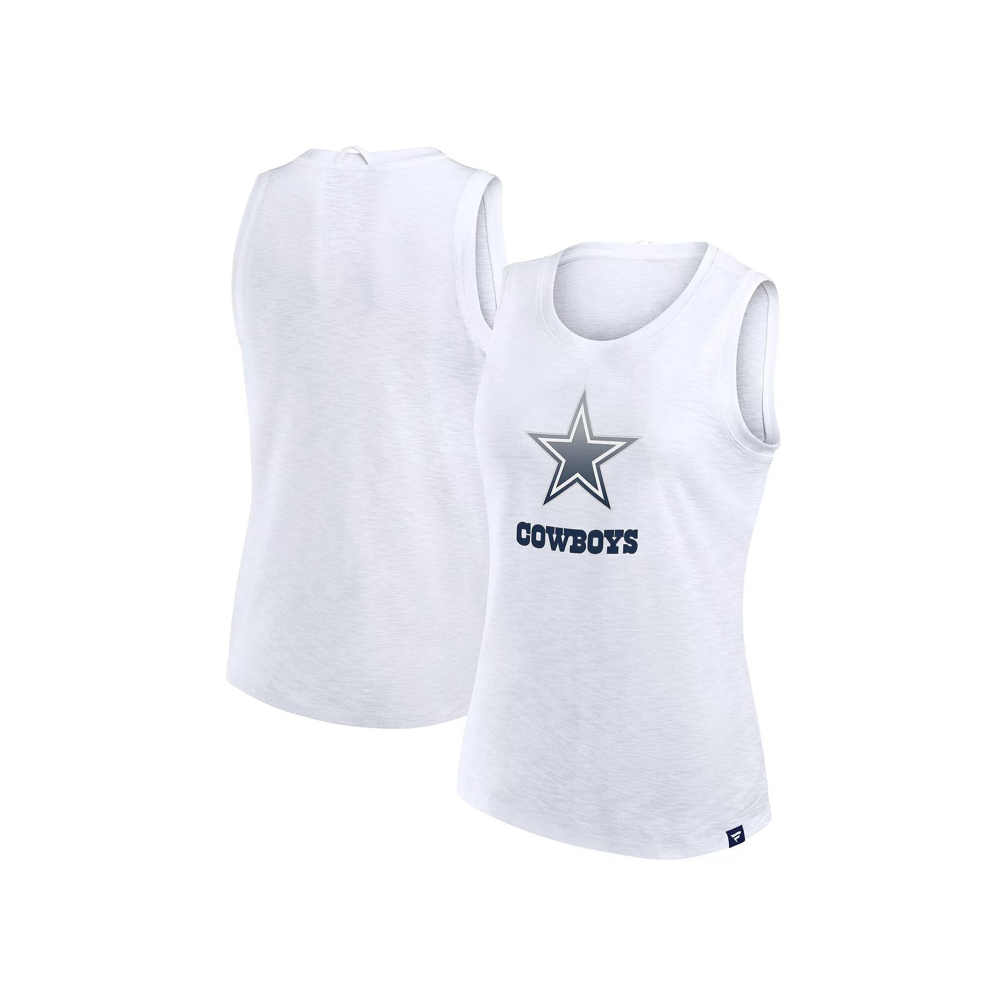 Women's Fanatics White Dallas Cowboys Slub Tank Top,  Product Image