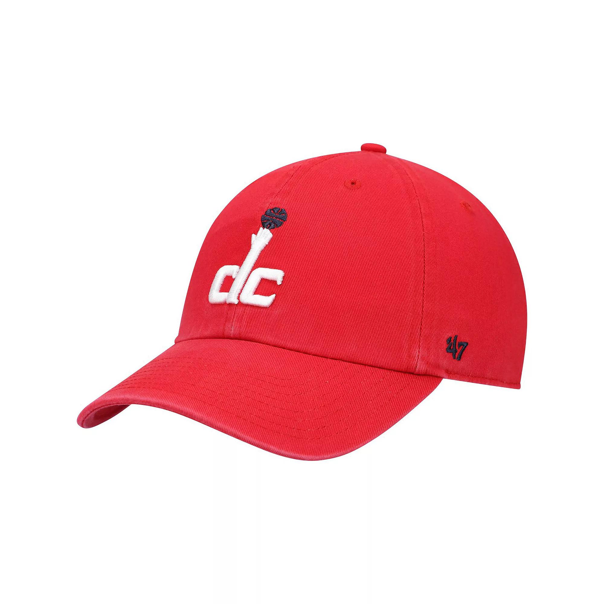 Men's '47 Red Washington Wizards Team Clean Up Adjustable Hat, Wiz Red Product Image