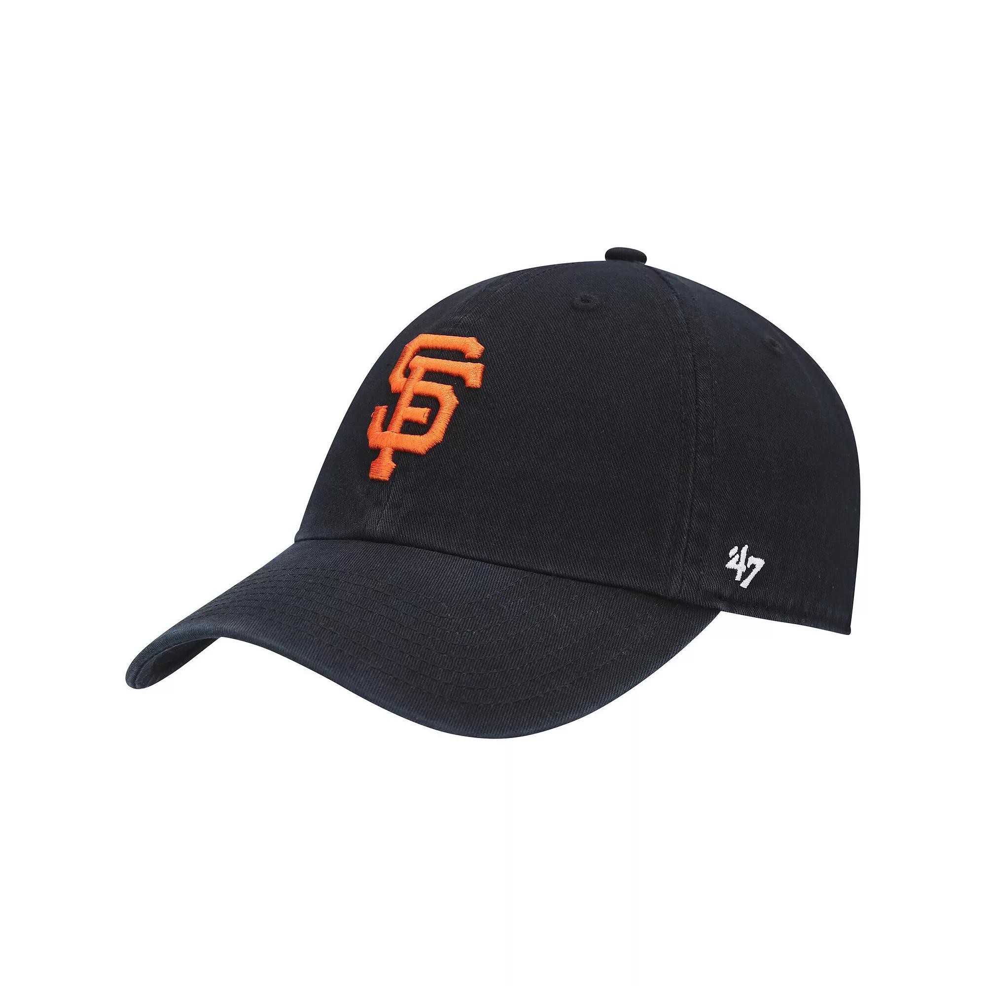 Men's '47 Black San Francisco Giants Heritage Clean Up Adjustable Hat Product Image