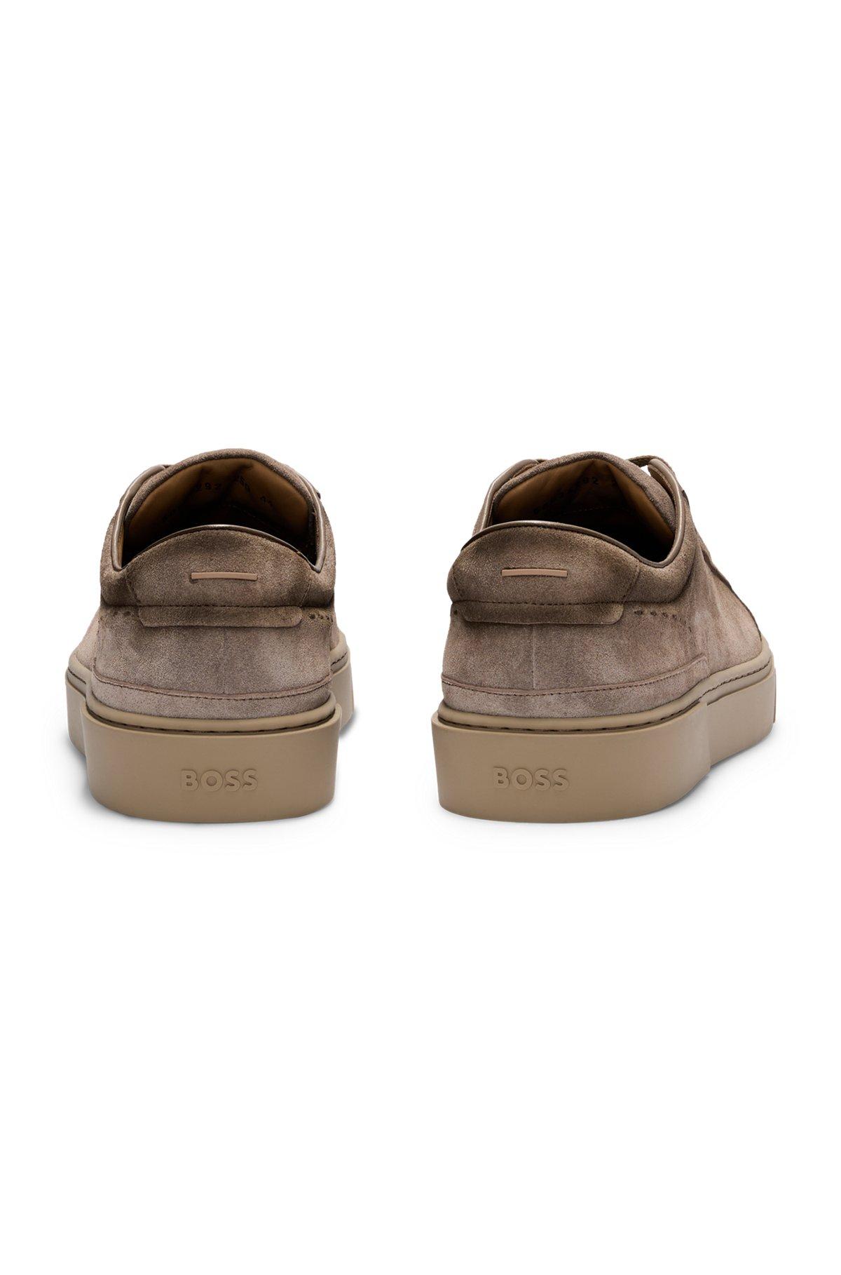 BOSS - Gary low-top trainers in suede - Khaki Product Image