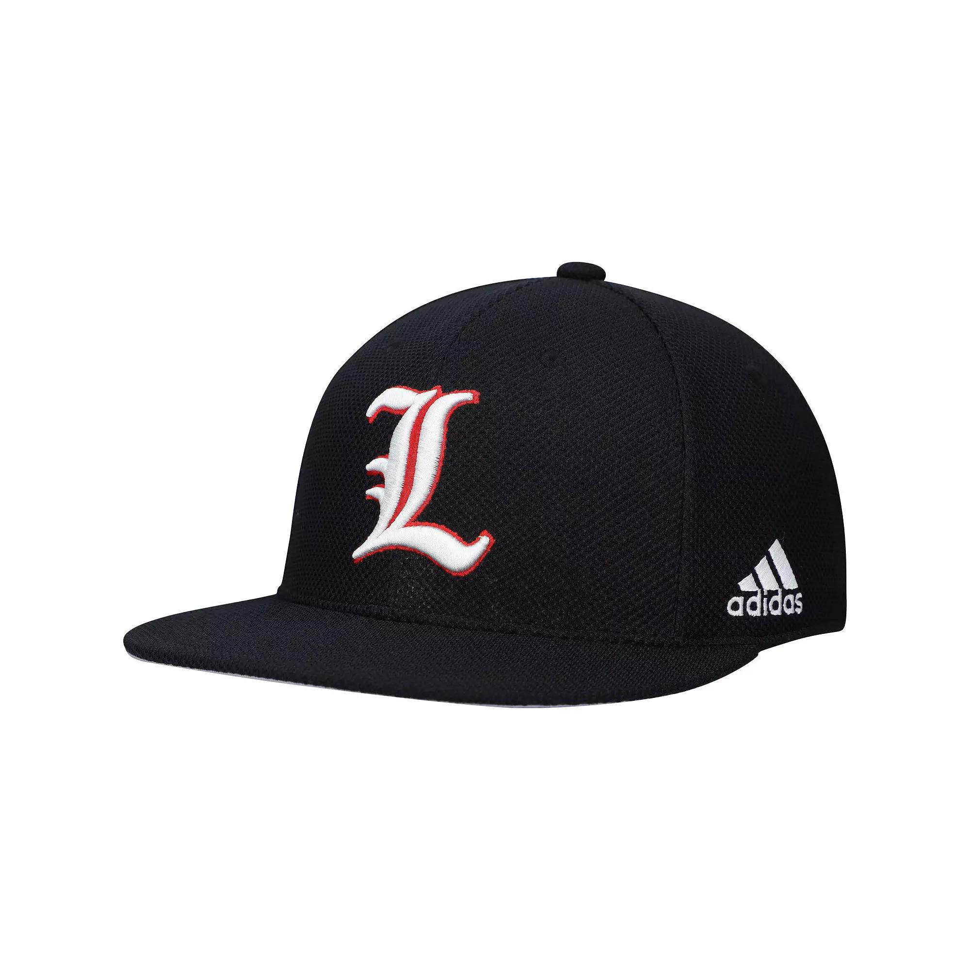 Men's adidas Black Louisville Cardinals On-Field Baseball Fitted Hat, Size: 7 Product Image