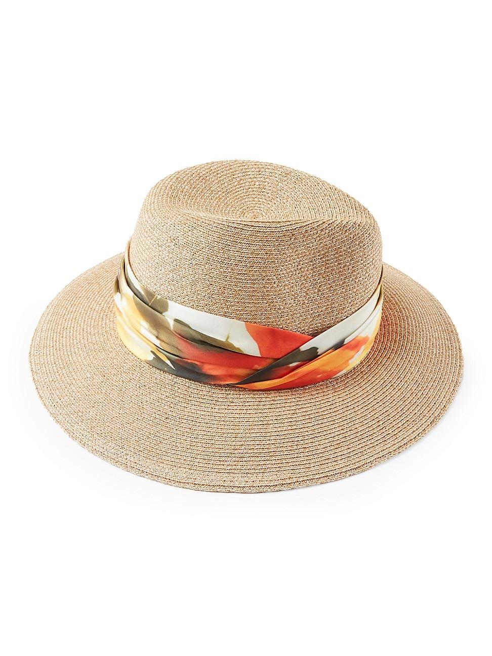 Womens Courtney Printed Packable Fedora Product Image