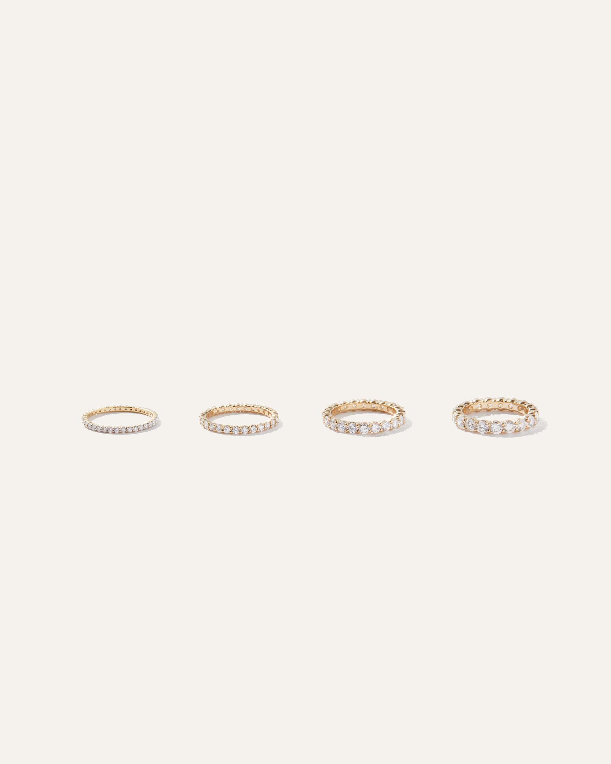Quince | Women's Diamond Shared Prong Eternity Band Rings Product Image