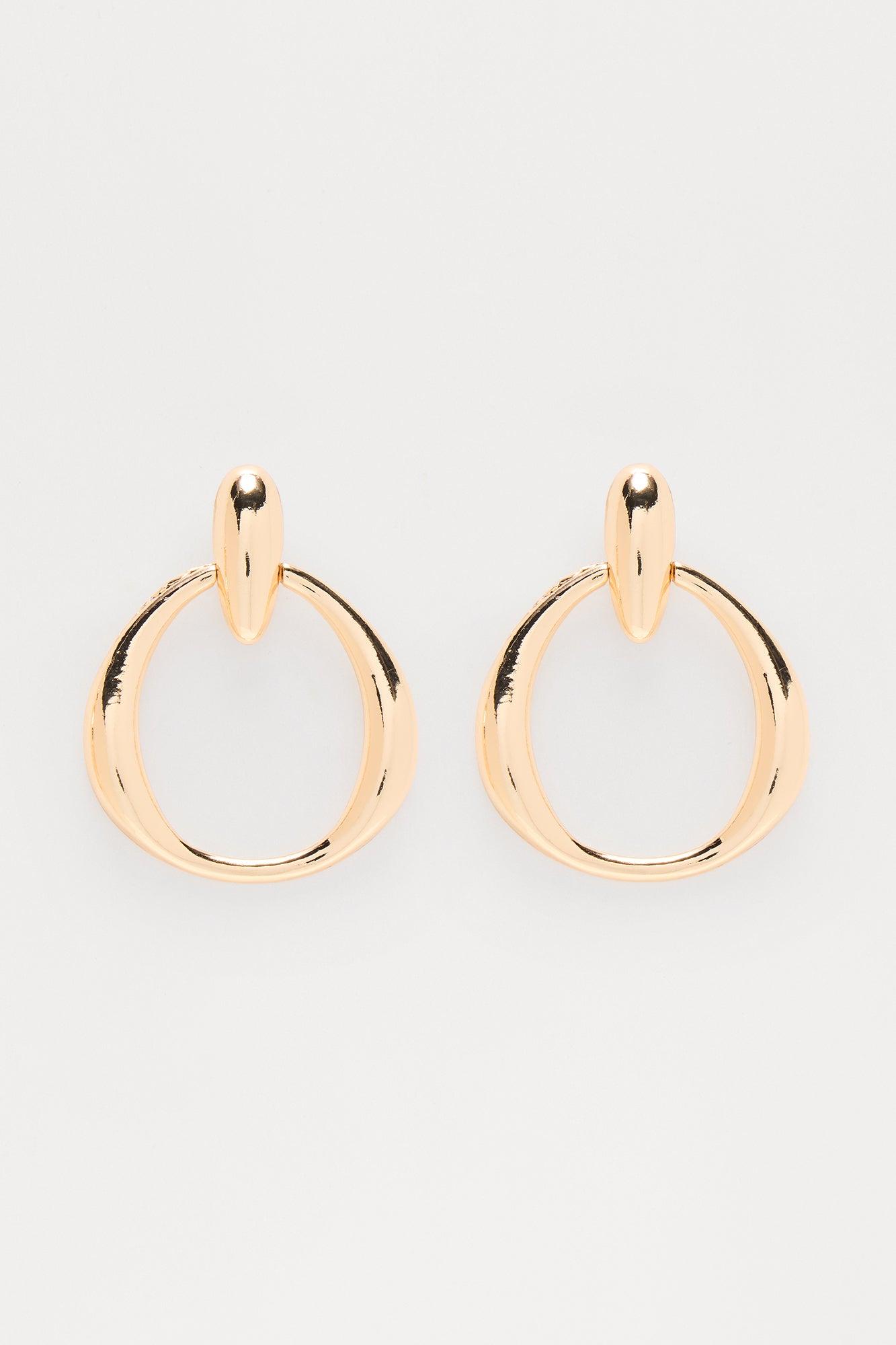 Bad Behavior Hoop Earrings  - Gold Female Product Image