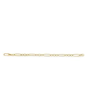 Womens 18K Yellow Gold Mixed Paper Clip Chain Bracelet Product Image