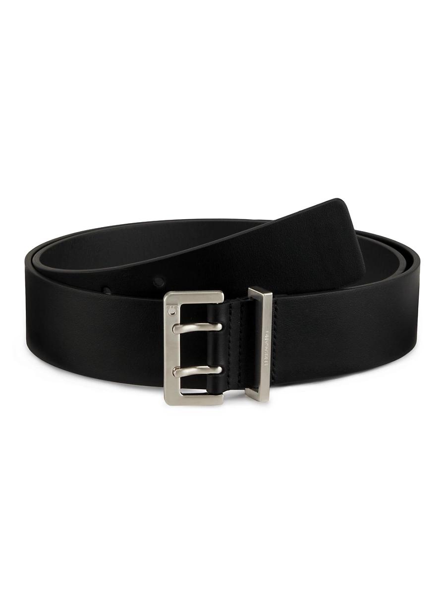 Mens Double-Prong Leather Belt Product Image