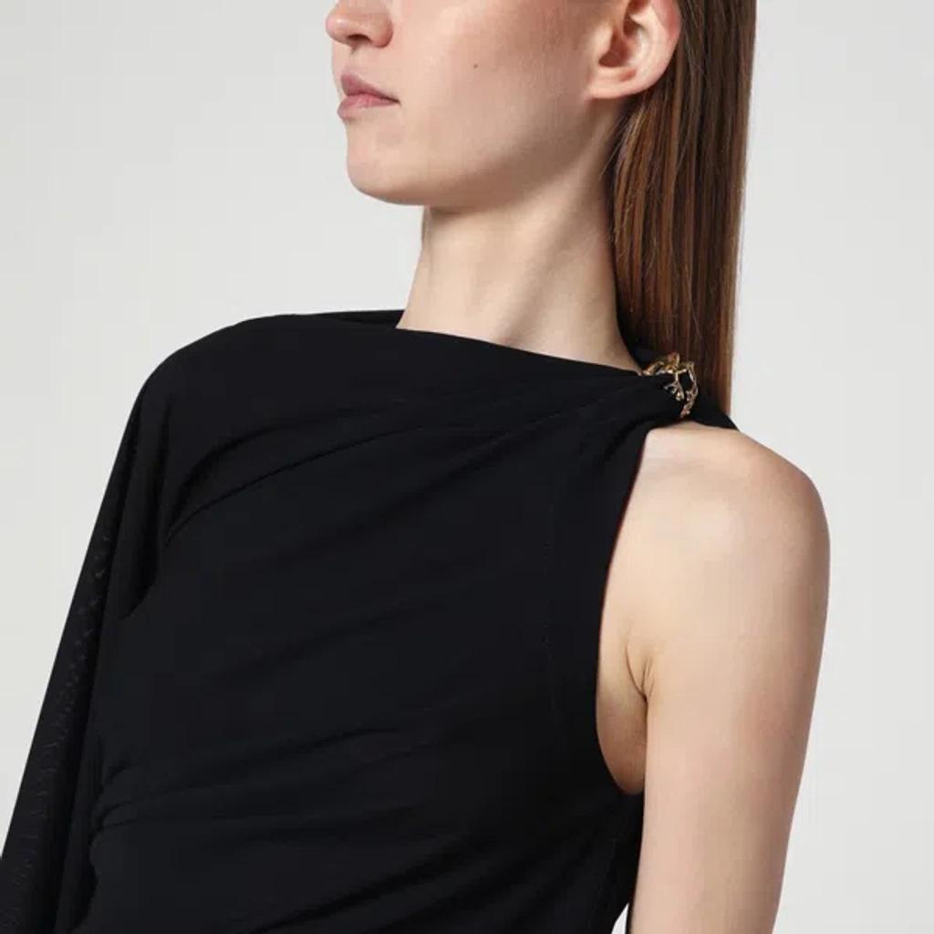 BOTTEGA VENETA Draped Dress In Black Product Image