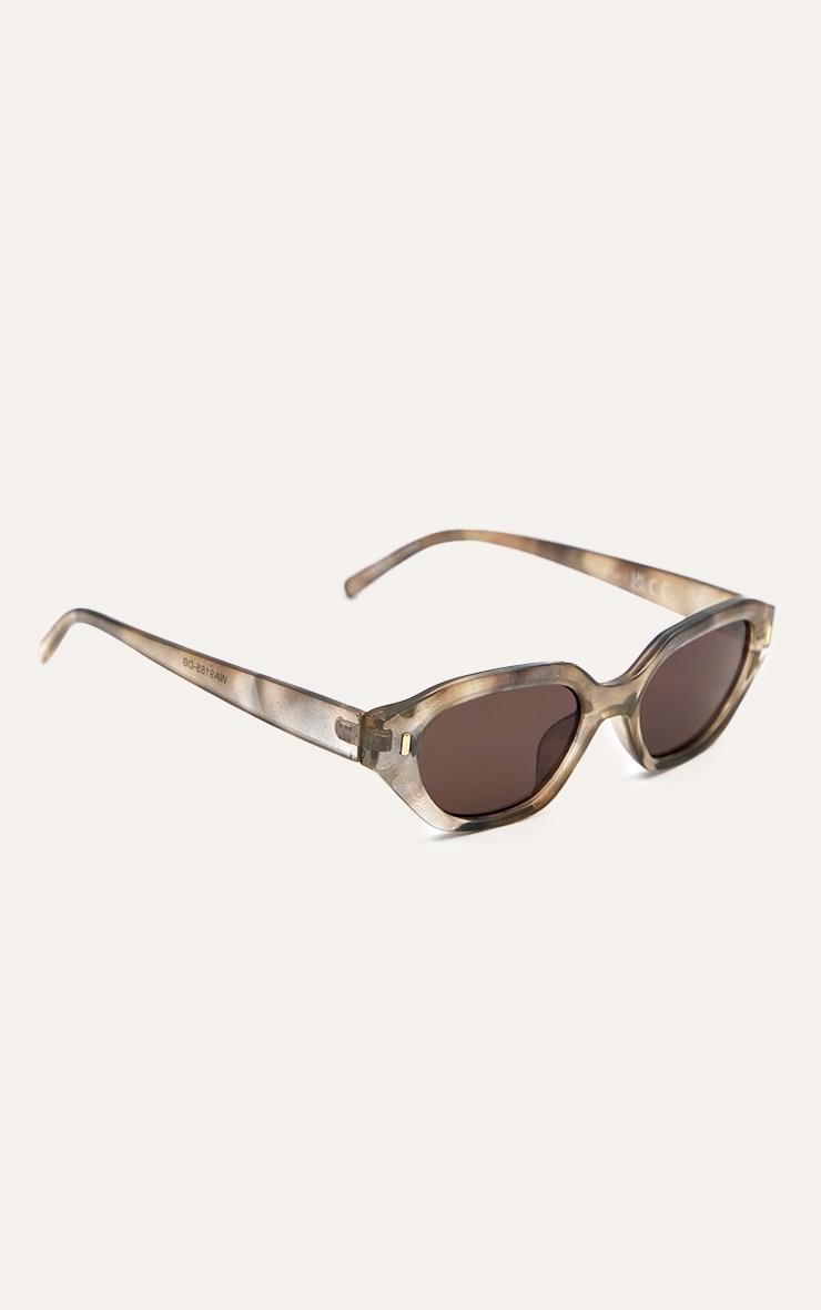 Smokey Brown Angled Cat Eye Sunglasses Product Image