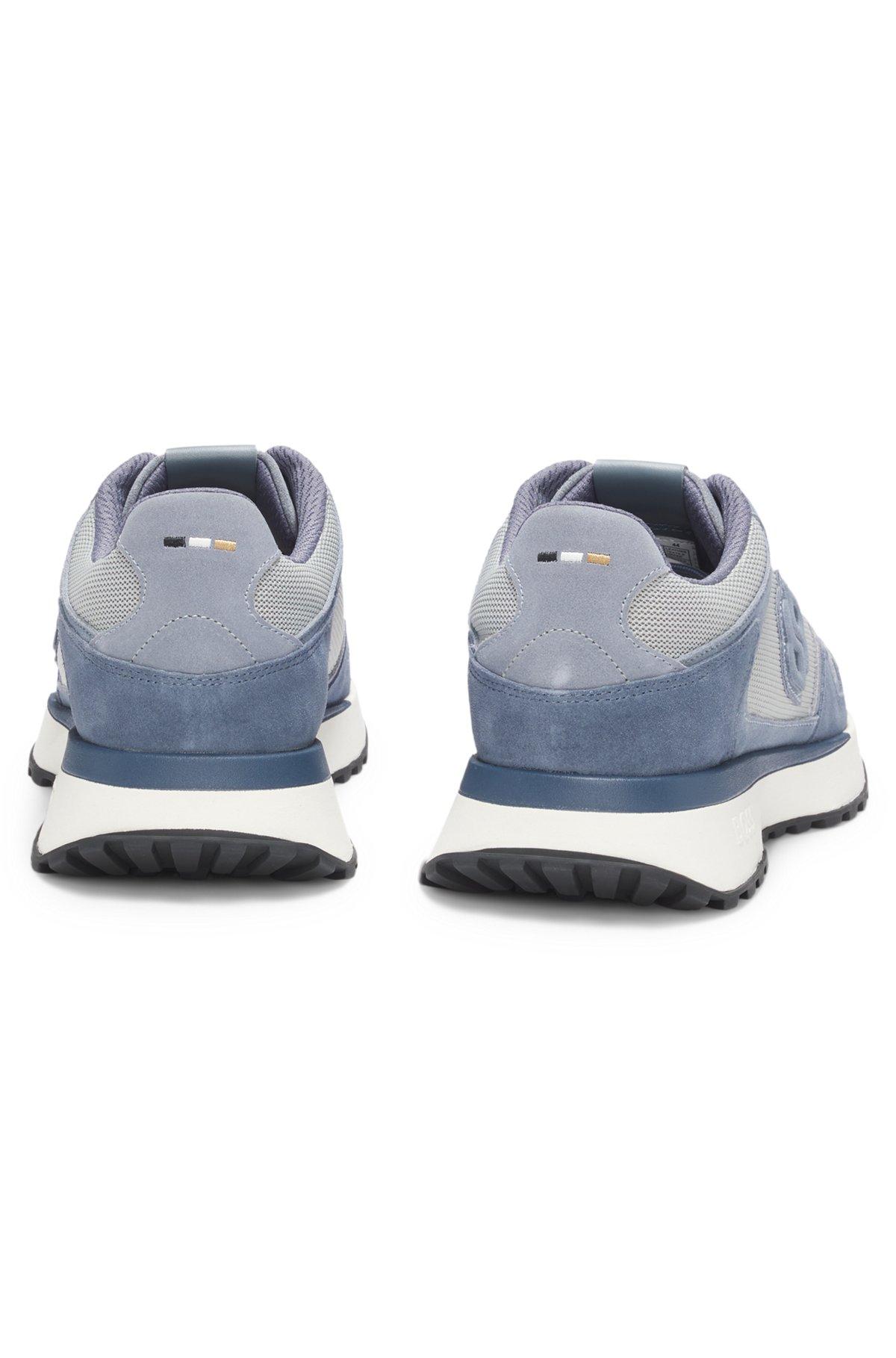 Suede-trim trainers with Double B monogram Product Image