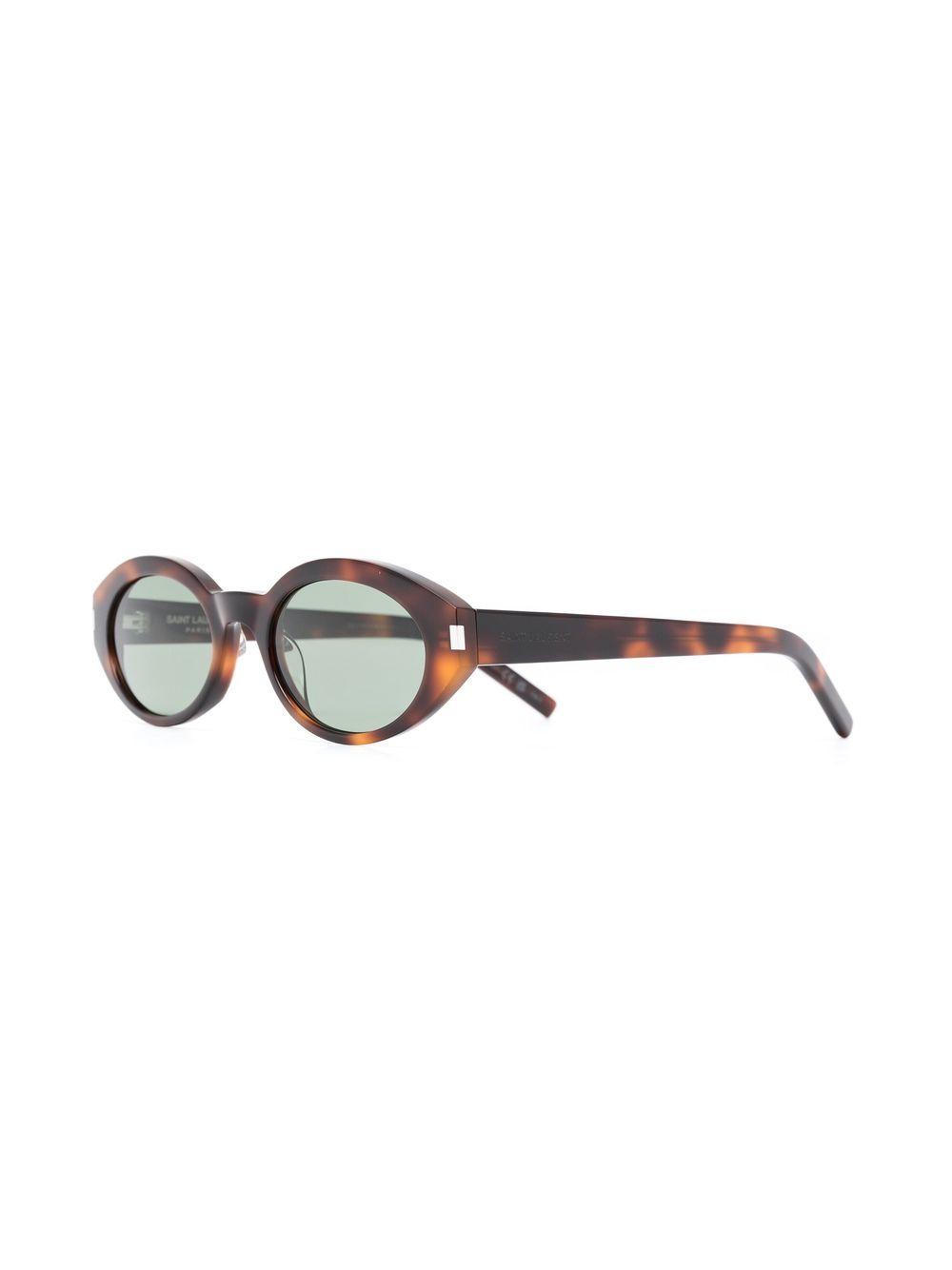 oval-frame tortoiseshell-effect sunglasses Product Image