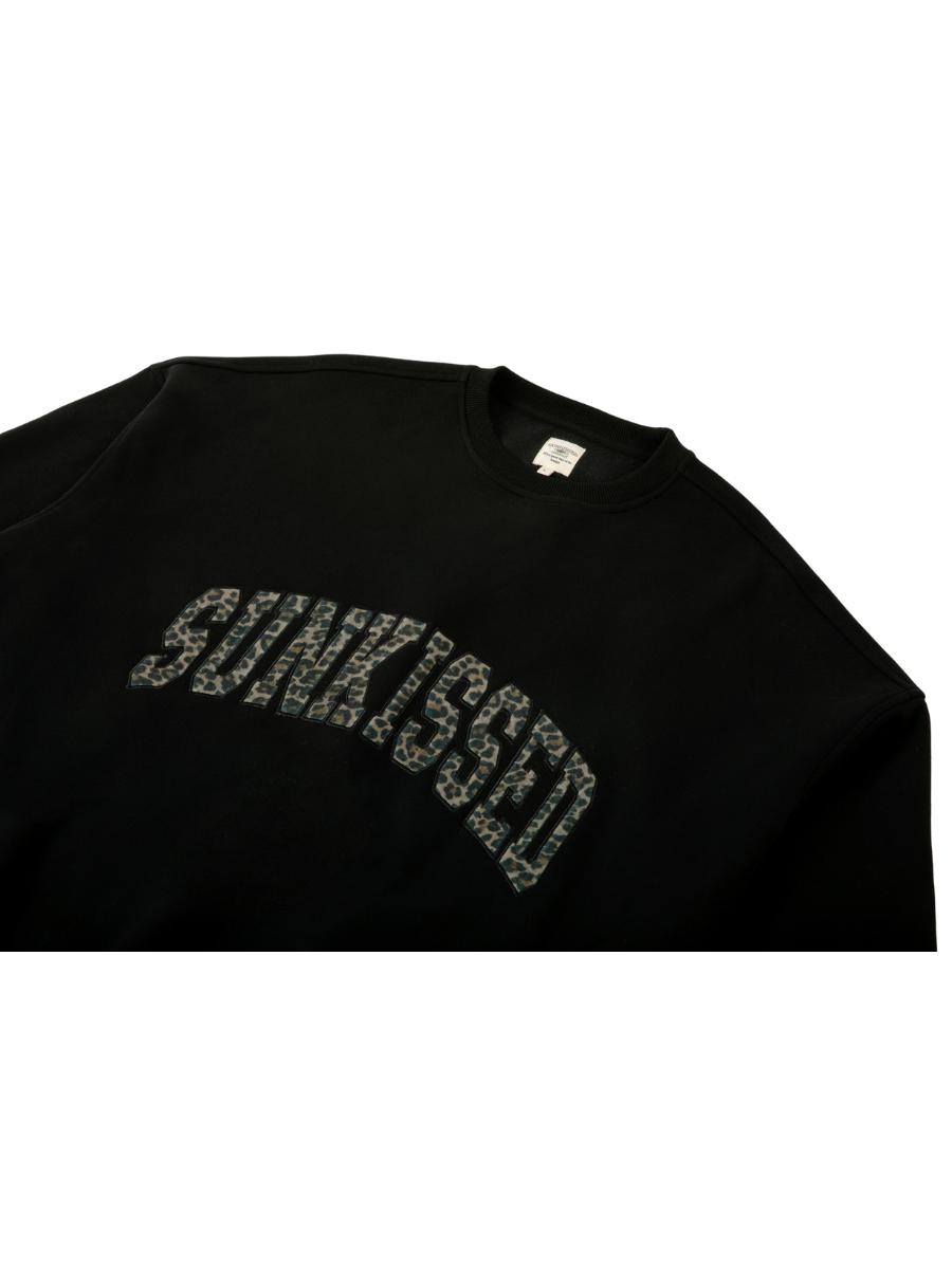 Black Basic Blank Flare Sweatpants Product Image