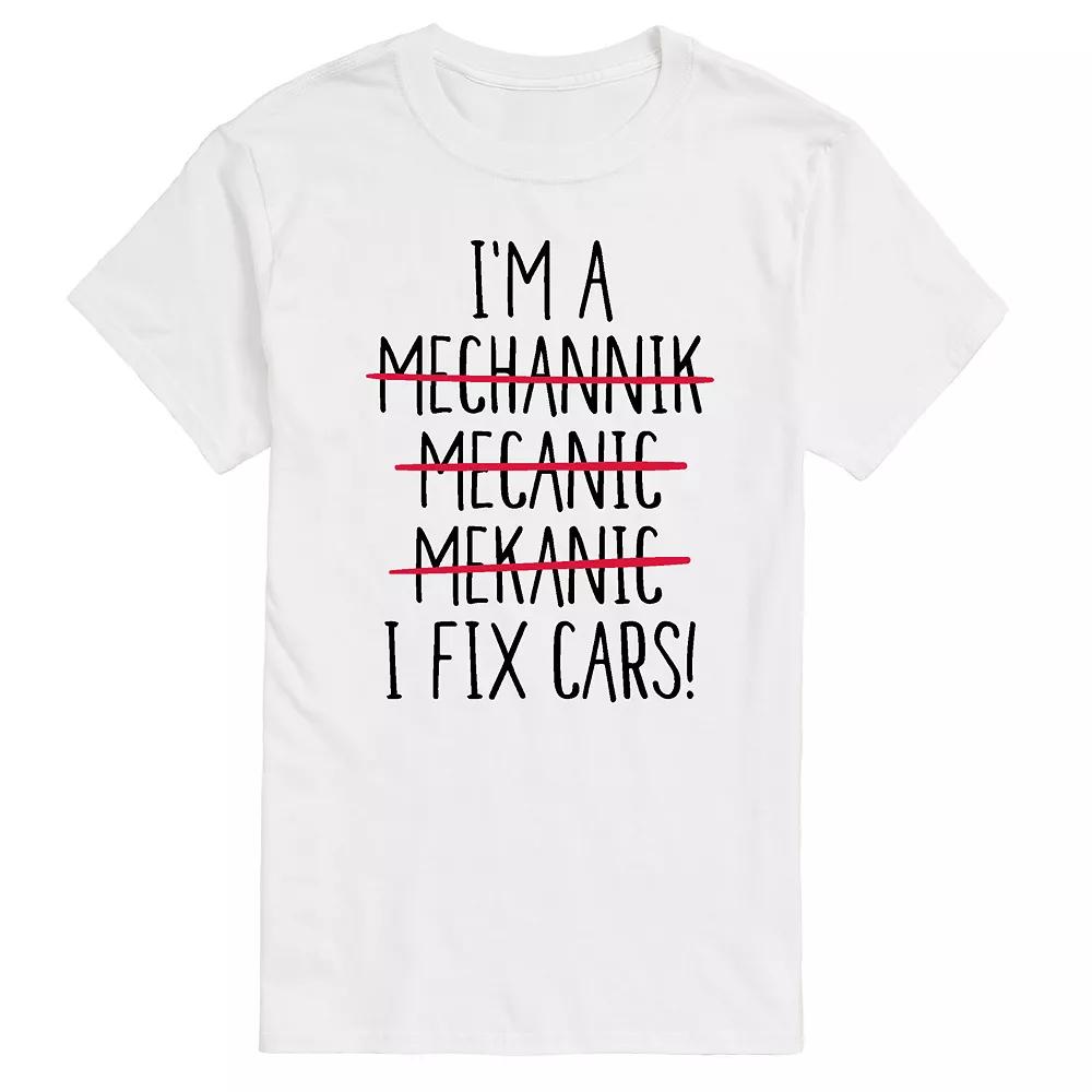 Big & Tall I Fix Cars Graphic Tee, Men's,  Product Image