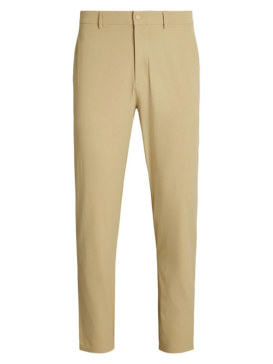 Mens Matte Stretch-Nylon Straight-Fit Pants Product Image