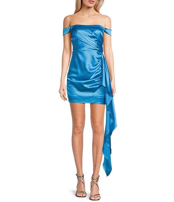 Lulus Strapless Off-The-Shoulder Ethereal Excellence Mini Dress Product Image