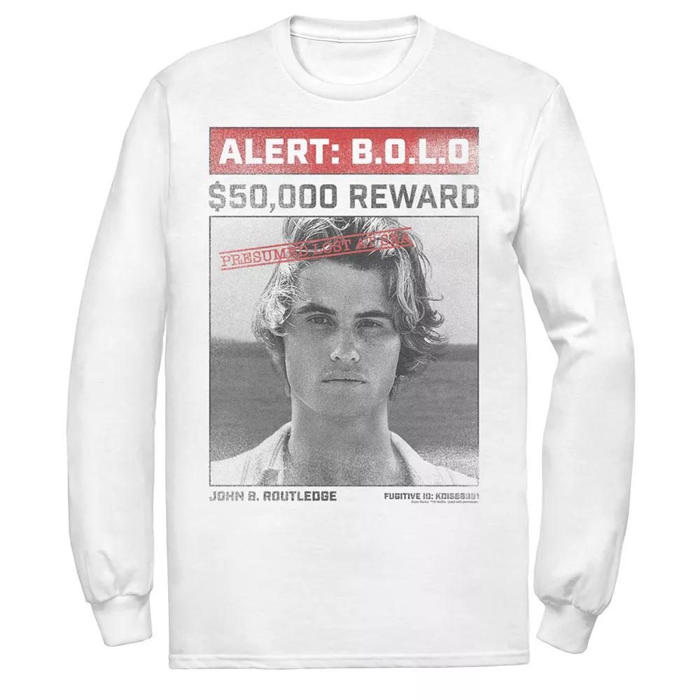Men's Outer Banks John's Wanted Reward Poster Tee, Boy's, Size: XXL, White Product Image