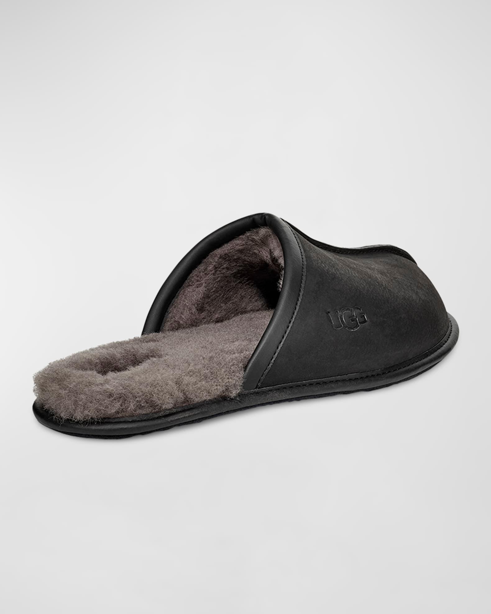 UGG Mens Scuff Leather Sheepskin Slippers Product Image