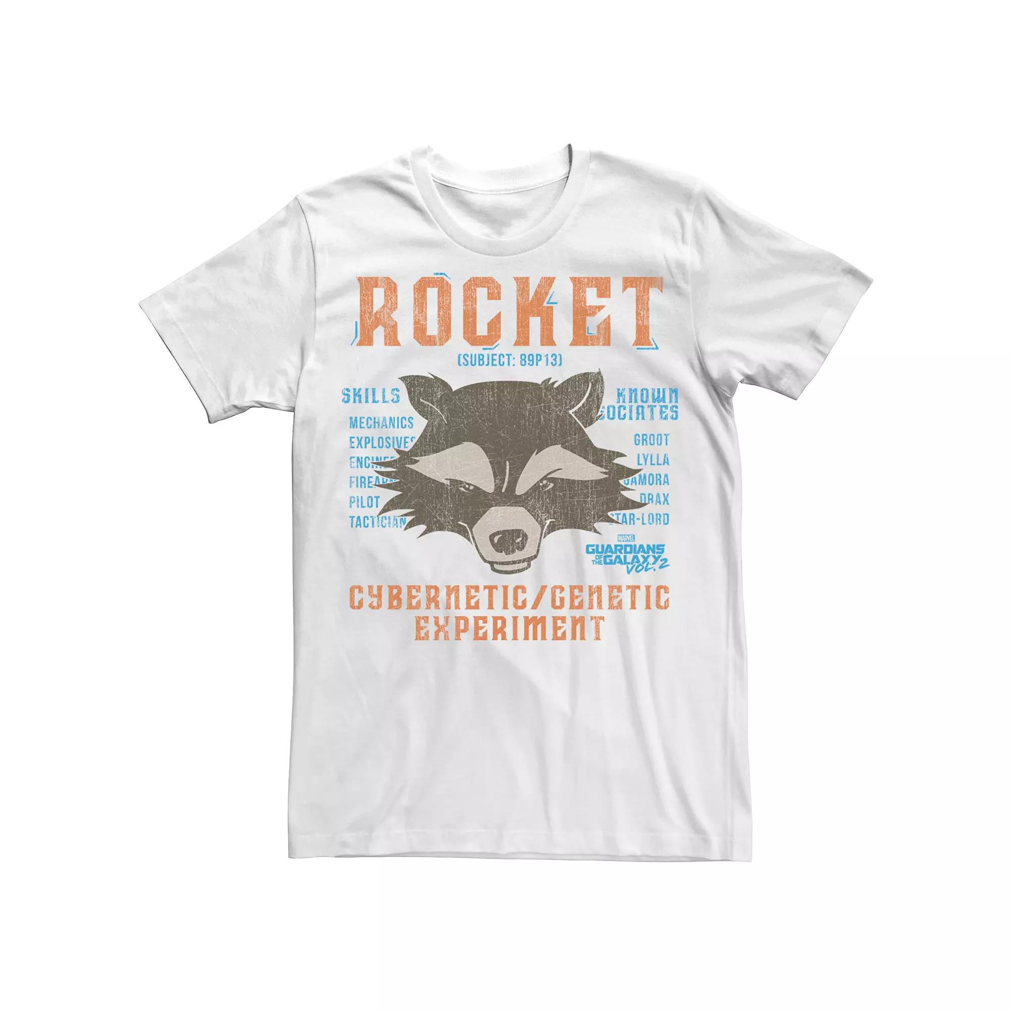 Men's Marvel Guardians of the Galaxy 2 Rocket Raccoon Graphic Tee, Size: XXL, White Product Image