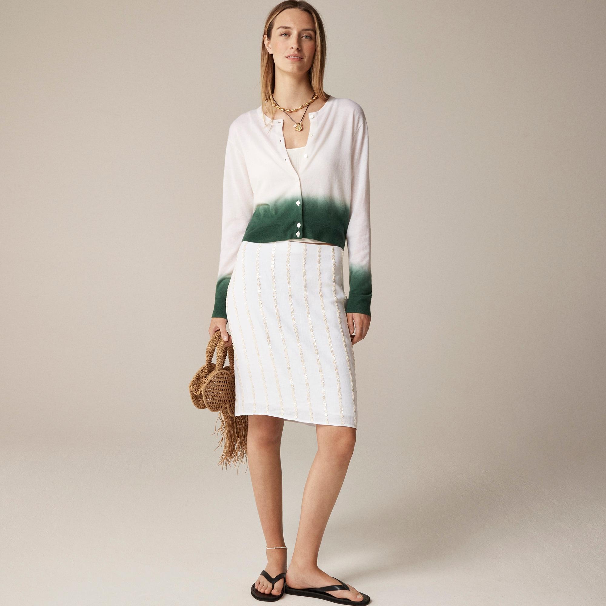 Featherweight cashmere dip-dyed cardigan Product Image