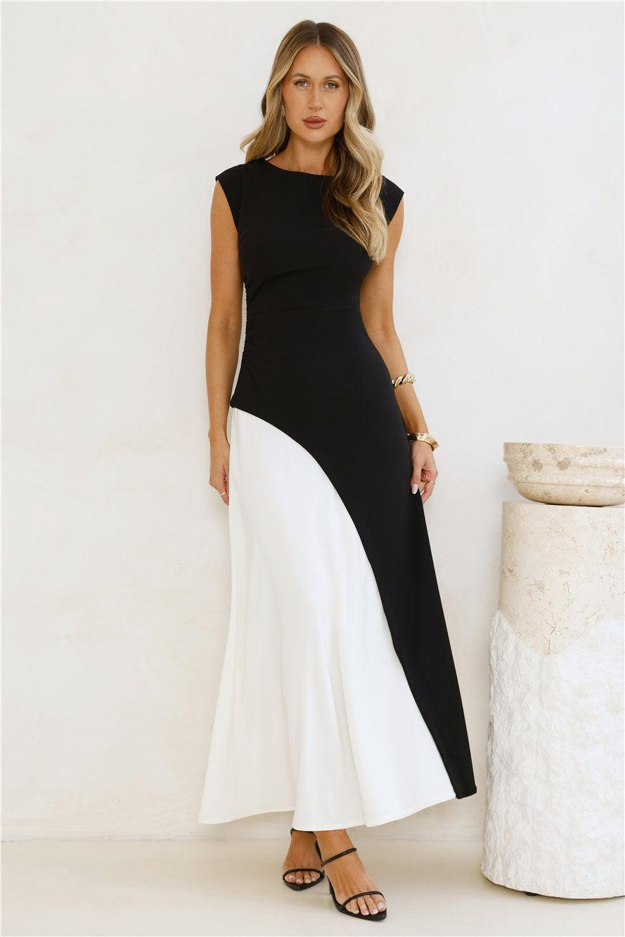 Starlit Soiree Maxi Dress Black Product Image