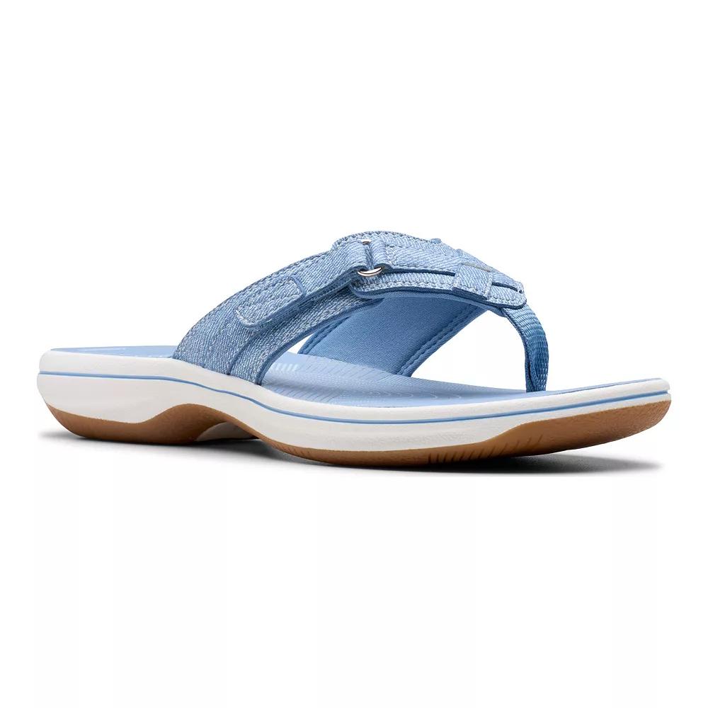 Clarks® Breeze Sea Cloudstepper Women's Flip Flop Sandals, Size: 8, Blue Product Image