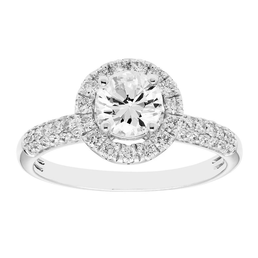 The Regal Collection 14k White Gold 1 1/4 Carat T.W. Certified Diamond Engagement Ring, Womens 14k Whgold Product Image