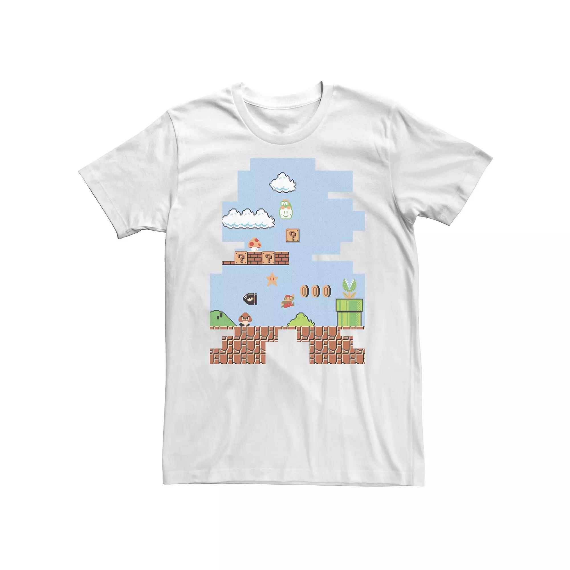 Men's Nintendo Super Mario Silhouette Game Play Fill Portrait Tee,  Product Image