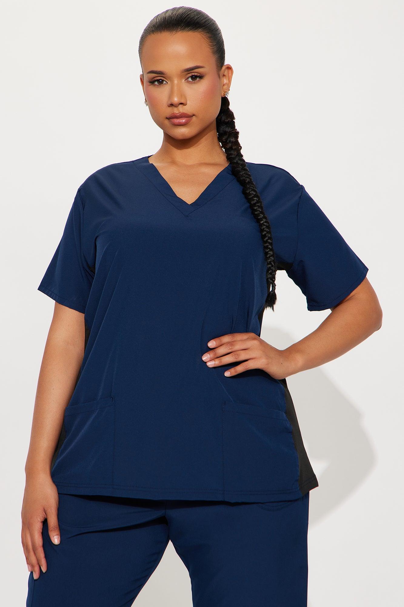 Get Better 4 Way Stretch Scrub Uniform Jogger Set - Navy Female Product Image