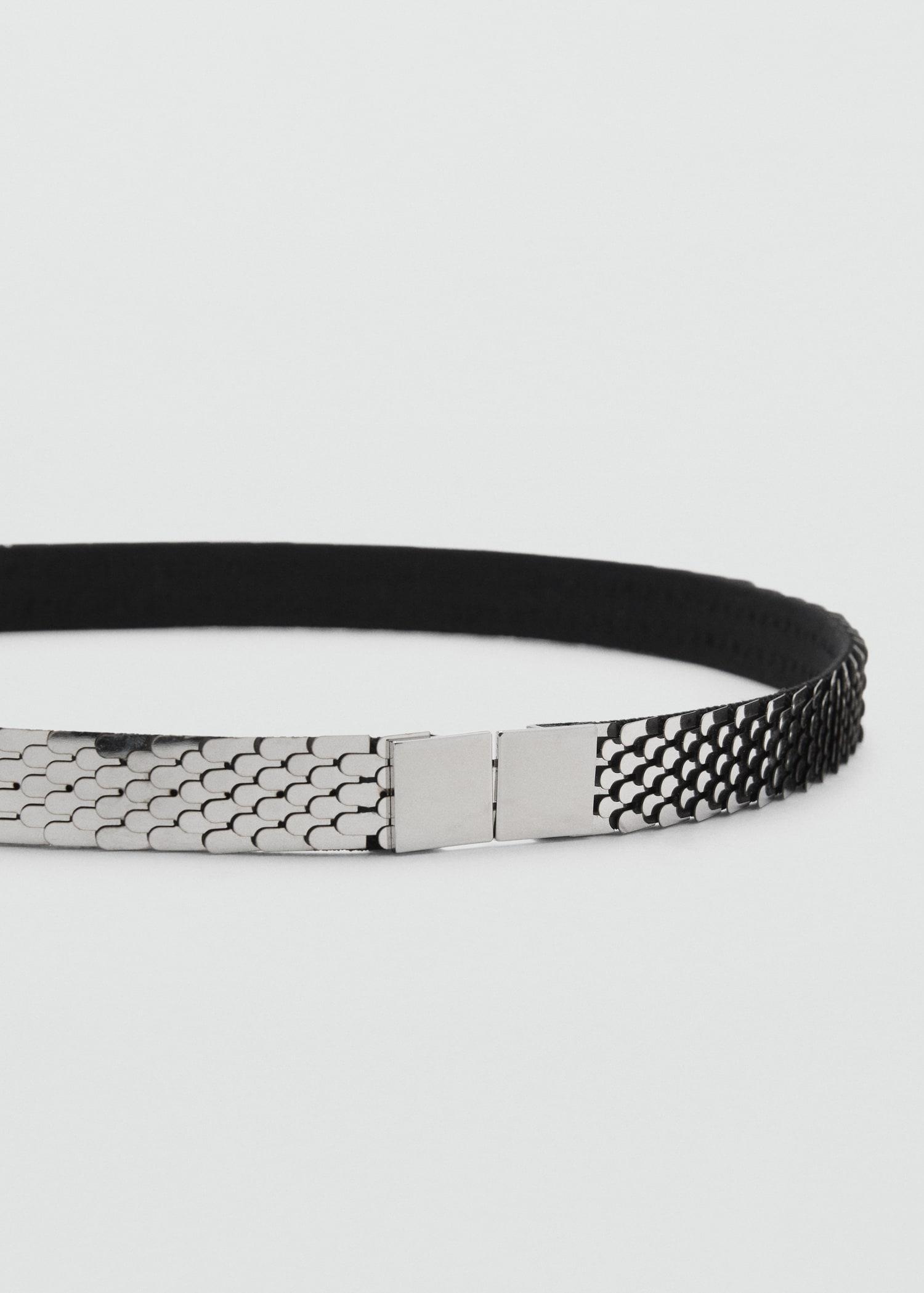 Skinny metal belt - Women | MANGO USA Product Image