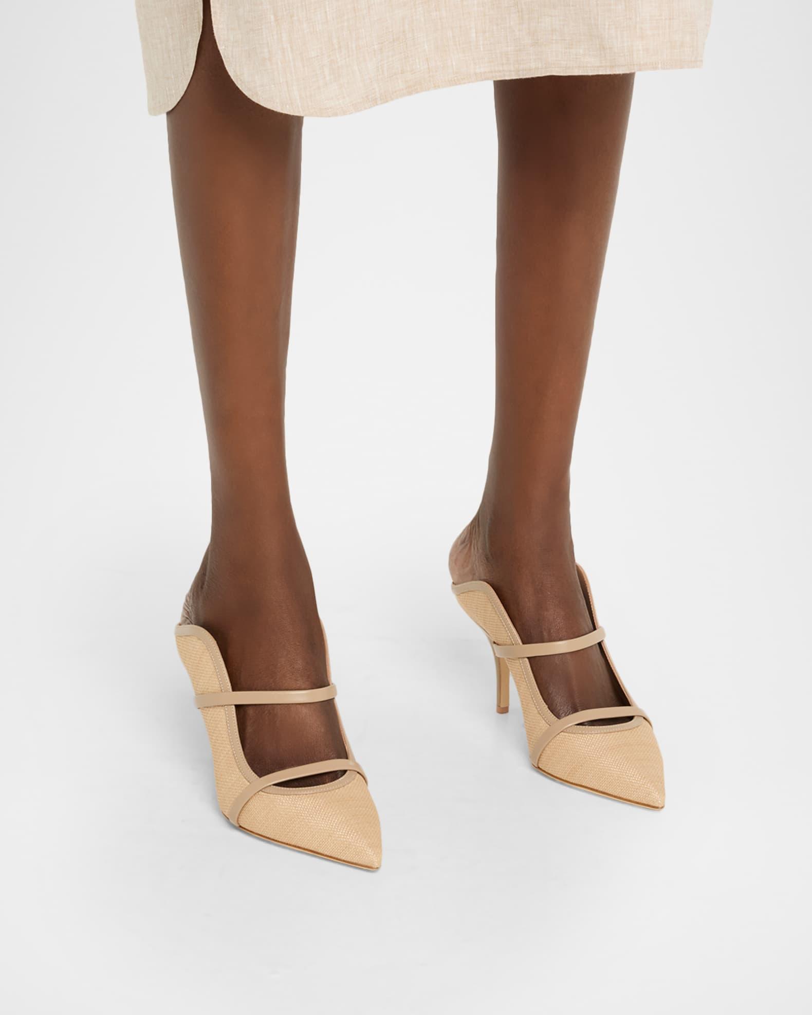 Maureen Raffia Dual-Band Mule Pumps Product Image