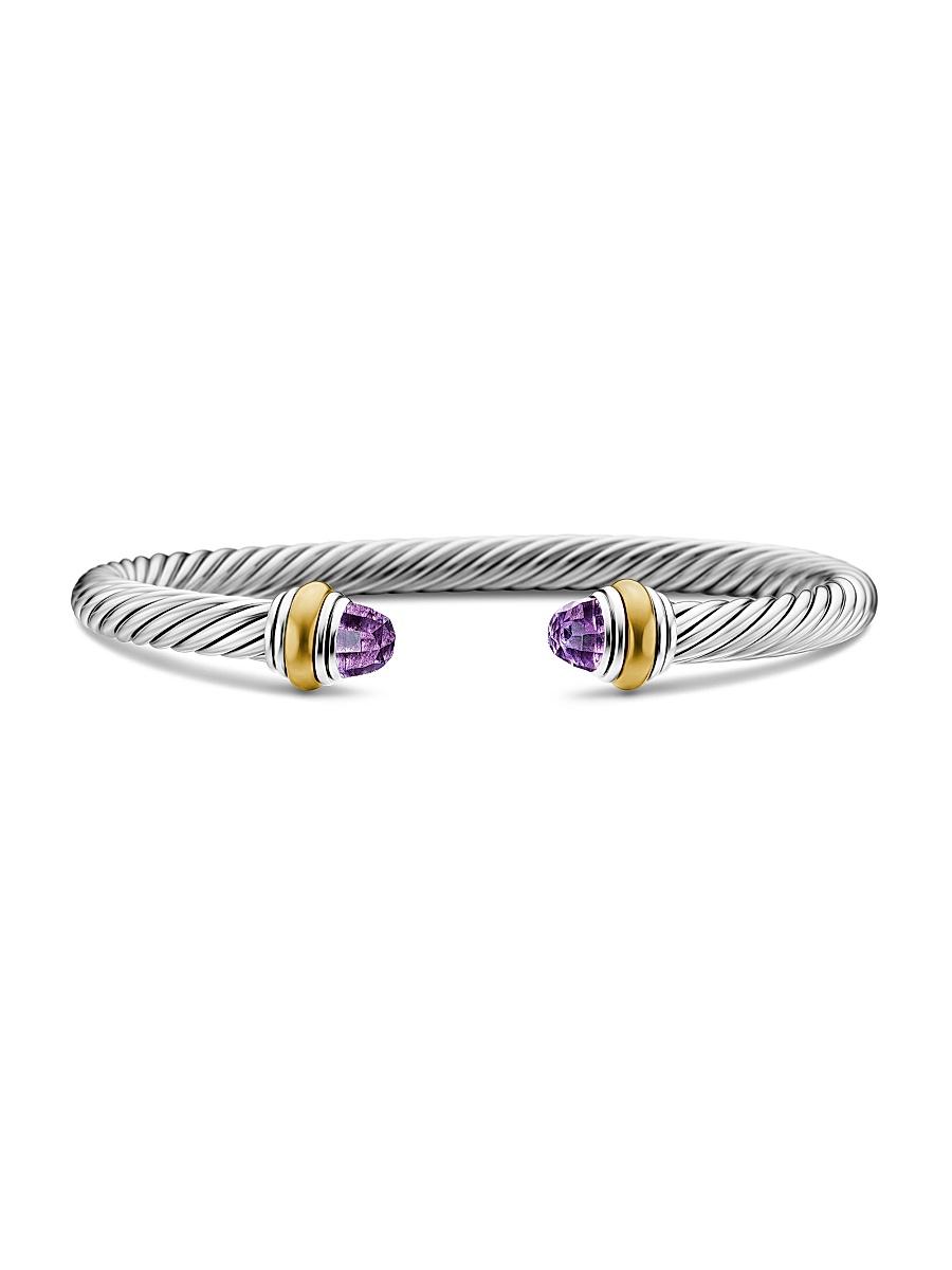 Womens Classic Cable Bracelet in Sterling Silver Product Image